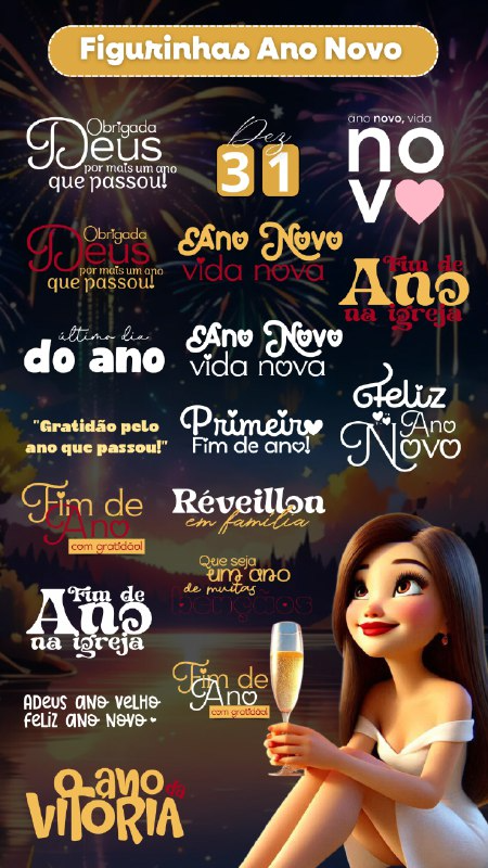 Figurinhas de Ano Novo e datas especiais