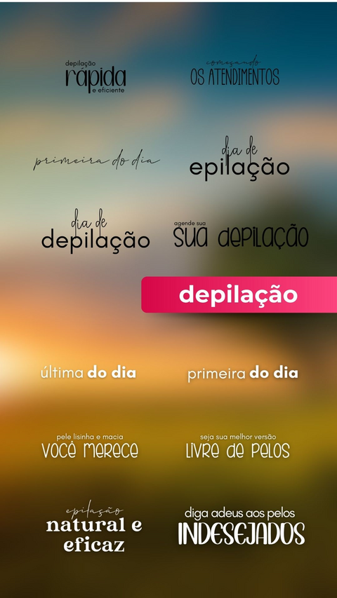 Figurinhas para salão e depilação