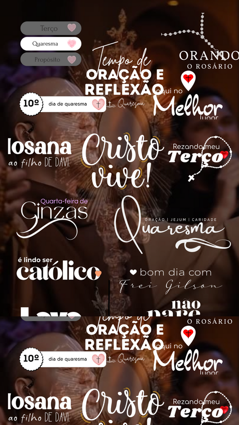 Figurinhas para oração e reflexão