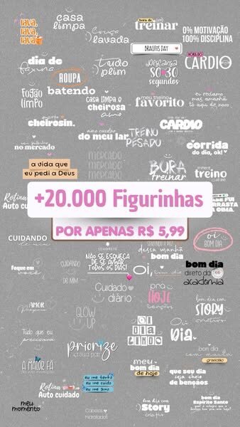 Prévia com figurinhas de rotina, organização e treino